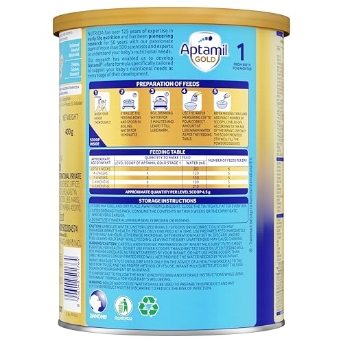 Aptamil Gold +1 Premium 幼児用粉ミルク 0-6ヶ月 2缶 Buy Aptamil Gold Infant Formula Milk Powder for Babies
